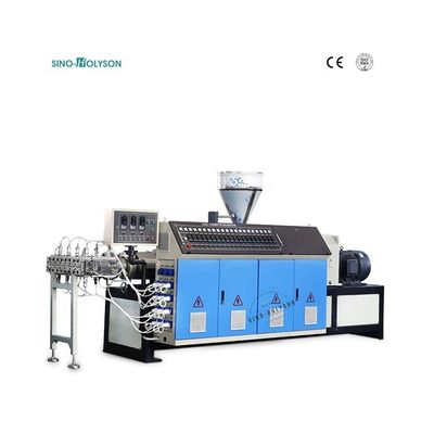 CE ISO Certified SJZ-80/156 Conical Twin Screw Extruder for PVC Wall Panel Production