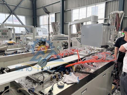 380v 50hz 3 Phase PVC Wall Panel Machine 37kW With Laminating And Hot Stamping Machine
