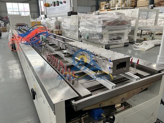 SIEMENS PLC Touch Screen Wood Plastic Composite WPC Door Frame Extrusion Machine