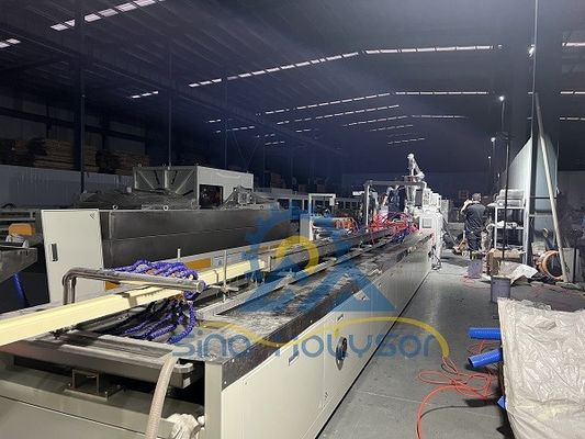 3'' Rectangular WPC/PVC Solid Wooden Door Frame Profile Making Extrusion Machine Line 180-200KG/H