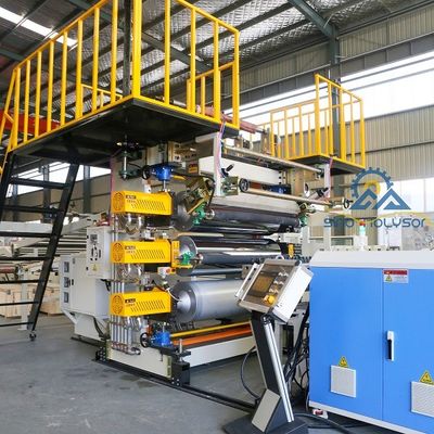 2440mm Length PVC Artificial Marble Sheet Machine extrusion line With ABB Inverter