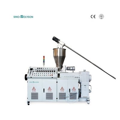 42 Rpm Plastic Conical Twin Screw Extruder 380V 50HZ 3 Phase