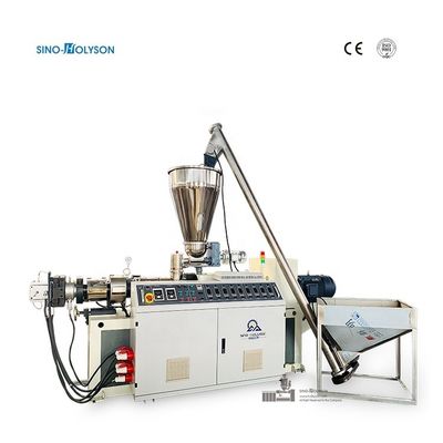 42 Rpm Plastic Conical Double / Twin Screw Extruder For 1800KG Capacity