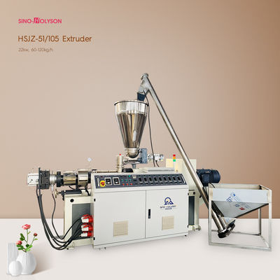 42 Rpm Plastic Conical Double / Twin Screw Extruder For 1800KG Capacity