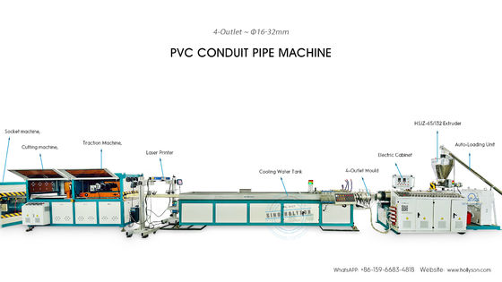 Automatic Four Cavity PVC Pipe Maker Machine 150-250Kg/H
