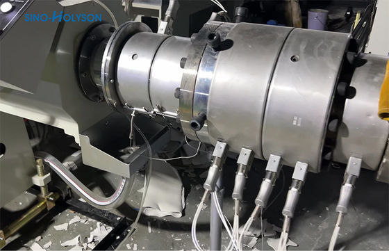 Counter Rotating Conical Twin Screw Plastic PVC Pipe Extruder 380V 50HZ 3Ph