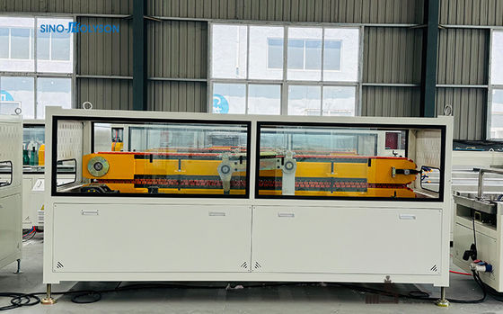 sino holyson HSJZ-65-132 37kw Motor Power WPC Door Frame Production Line / WPC PVC Wooden Door Frame Making Machine