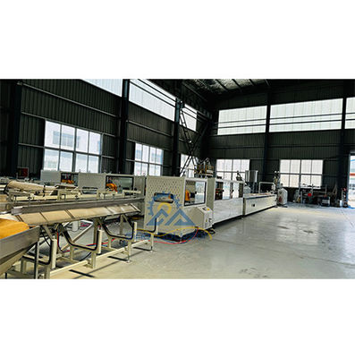 Twin Screw WPC Door Frame Extrusion Line With Mitsubishi PLC Control