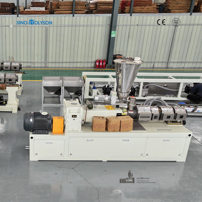 HSJZ-65/132 Conical Twin Screw Extruder Machine 37kw 150-250kg/hr