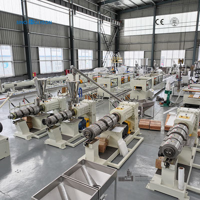 HSJZ-65/132 Conical Twin Screw Extruder Machine 37kw 150-250kg/hr