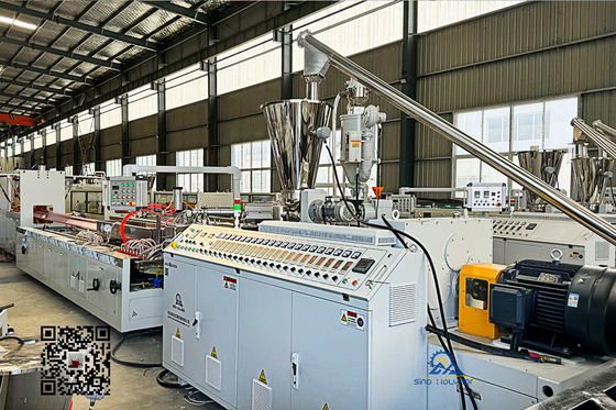 HSJZ-65/132 PVC ASA Rain Gutter Making Machine High Speed