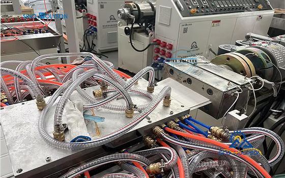WPC/PVC Wall Panel Machine With Conical Twin Screw Extruder ABB Or Delta Inverter 380V 50HZ 3Phase Customized Voltage