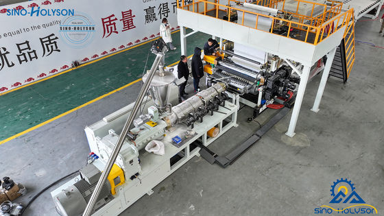 Sino-Holyson Automatic SPC Floor Manufacturing Equipment / SPC Floor Sheet Making Machine
