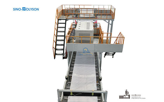Sinohs Automatic SPC Floor Manufacturing Equipment / SPC Floor Sheet Making Machine