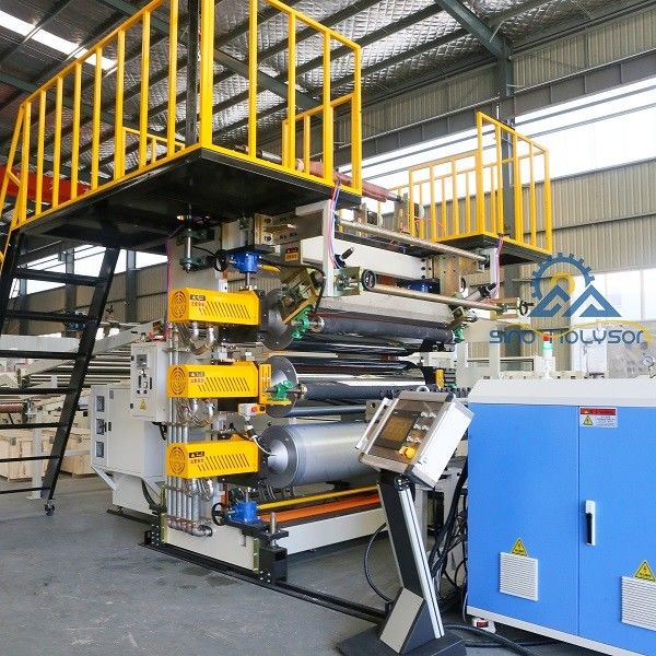2440mm Length PVC Artificial Marble Sheet Machine extrusion line With ABB Inverter