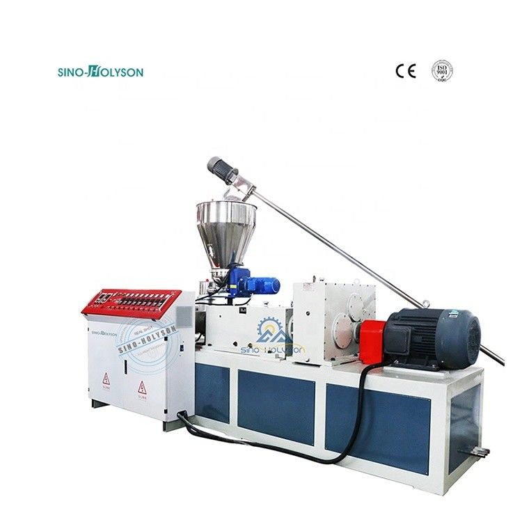 65/132mm Conical Twin Screw Extruder Production Line With Siemens / Schneider Breaker