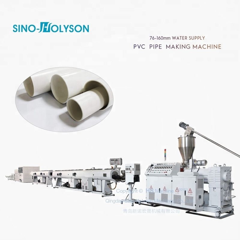 Counter Rotating Conical Twin Screw Plastic PVC Pipe Extruder 380V 50HZ 3Ph