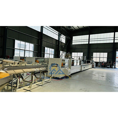 Twin Screw WPC Door Frame Extrusion Line With Mitsubishi PLC Control
