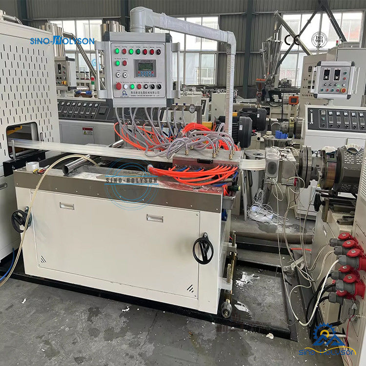 WPC/PVC Wall Panel Machine With Conical Twin Screw Extruder ABB Or Delta Inverter 380V 50HZ 3Phase Customized Voltage