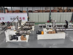 37kw ट्विन स्क्रू एक्सट्रूडर WPC ठोस दरवाजा फ्रेम एक्सट्रूज़न लाइन
